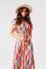 Długa kolorowa sukienka damska we wzory LALOUS FUN