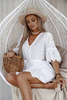 Biała ażurowa sukienka damska w stylu boho ANGEL