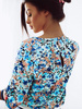Kolorowa bluzka damska ze ściągaczami przy rękawach BRISA NOVUUM