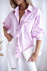 Różowo-biała koszula damska w pionowe paski VERTICAL SHIRT