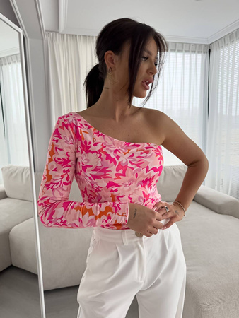 Kolorowa elastyczna dopasowana bluzka damska CINTIA