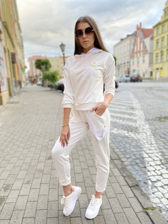 Biały, komplet z kapturem - DRES G-SUIT COCO