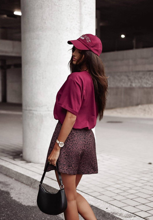 Bordowy T-shirt damski HOPE