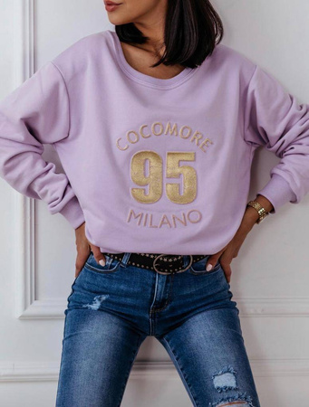 Liliowa, LILA, bluza sportowa S-FIOLOET MILANO