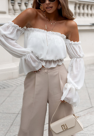 Biała bluzka damska hiszpanka BASARI