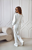 Białe szerokie dresowe spodnie damskie MAYA