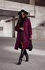 Bordowy płaszcz damski  XANA AUTUMN