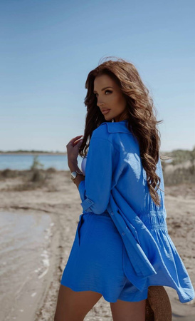 CHabrowy komplet damski koszula i spodenki XANA SPRING