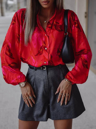 Kolorowa luźna koszula damska we wzory SIMPLY