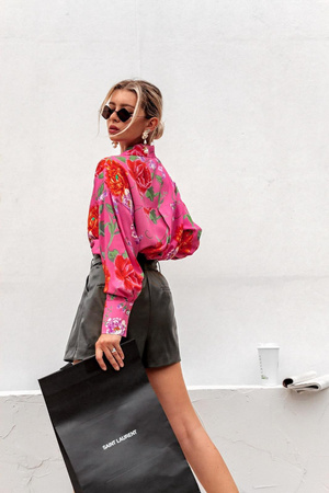 Kolorowa luźna koszula damska w kwiecisty print SIMPLY