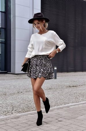 Spódnica damska mini we wzorki DOMINO