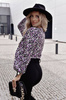 Bluzka damska we wzory z gorsetową częścią XANA AMANDA