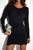 Czarna dopasowana sukienka damska MIRANDA