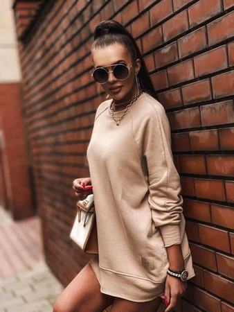 Beżowa bawełniana sukienka damska LUISE BEIGE