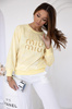 Cytrynowa bluza damska z ozdobnym logo MIU MIU   