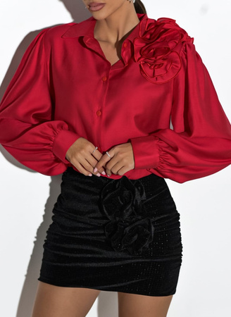 Czarna dopasowana błyszcząca krótka spódnica damska BLINK BLINK