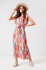 Długa kolorowa sukienka damska we wzory LALOUS FUN
