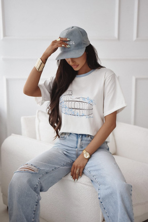 Biały T-shirt damski KOLOSEUM
