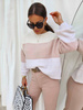 Beżowo-różowy sweter damski SELENA