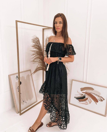 Czarna koronkowa sukienka damska hiszpanka LOLA II