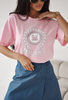 Różowy T-shirt damski MILANO