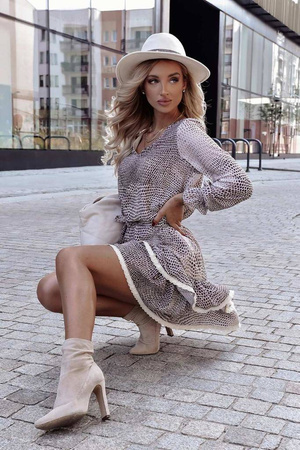 Sukienka damska w ciekawy print ROSA