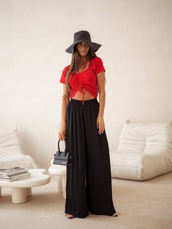 Czerwona dopasowana bluzka damska KRETA