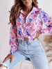 Kolorowa koszula damska w kwiecisty wzór LUNA