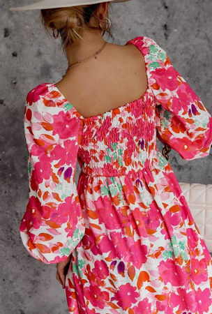 Długa sukienka damska ze ściągaczem w biuście AMANDA