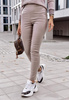 Beżowe woskowane legginsy damskie modelujące XANA TAKE IT