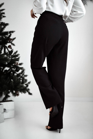 Czarne eleganckie spodnie damskie JOY
