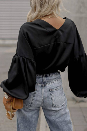 Czarna bluzka damska PLISSA