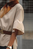 Bluzka  BEIGE OVER SIZE