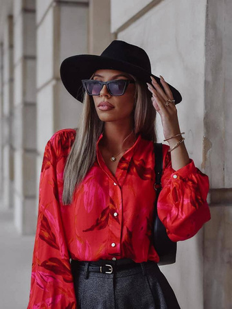 Kolorowa luźna koszula damska we wzory SIMPLY