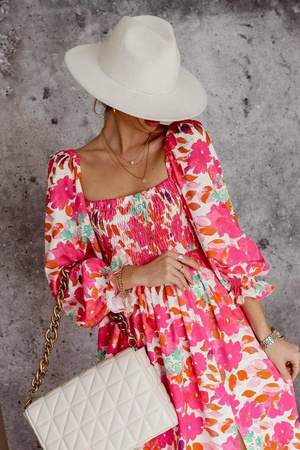 Długa sukienka damska ze ściągaczem w biuście AMANDA