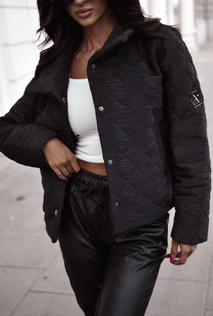 Czarna pikowana kurtka damska BOLONIA
