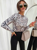 Elastyczna dopasowana bluzka damska ANIMAL SKIN 