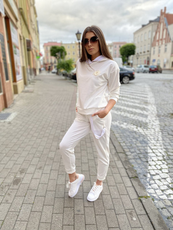 Biały, komplet z kapturem - DRES G-SUIT COCO