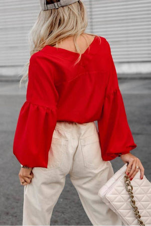 Czerwona bluzka damska PLISSA