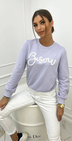 Lawendowa bluza damska z białym napisem LAVENDER LOVE