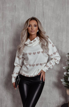 Golf damski w serduszka XANA AUTUMN