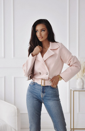 Różowa krótka kurtka damska ALEX