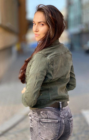 Kurtka, katana KHAKI zielona, JEANS FOR NOW, zapinana na guziki