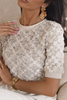 Beżowa koronkowa bluzka damska MICHELE