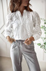 Biała koszula damska zdobiona koronka BOHO CELINE