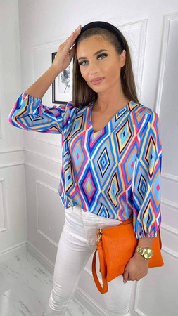 Kolorowa bluzka damska w geometryczne wzory GEOMETRIC VIBE