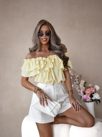 Żółta bluzka damska hiszpanka SIMPLY MOOD