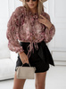 Kolorowa szyfonowa  bluzka damska AMORE