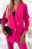 Różowy garnitur damski żakiet i spodnie ELMA