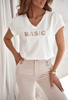 Biały T-shirt damski BASIC